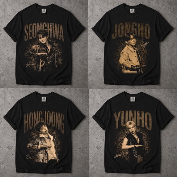 Retro Ateez Bad Dance Graphic T-Shirt, Golden Hour Part 5 Tee, MHS01