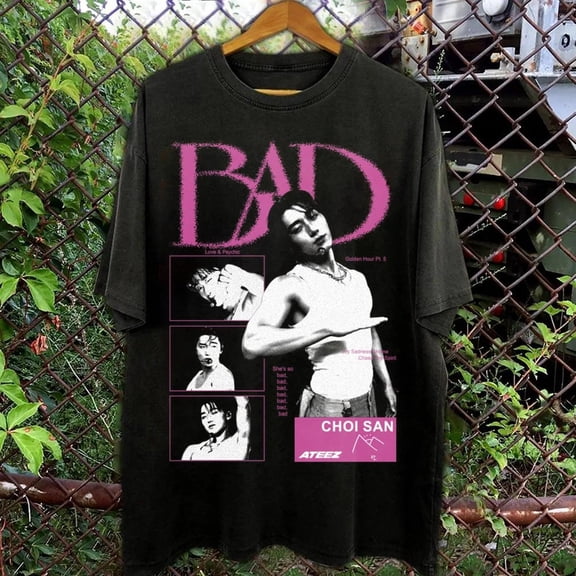 Retro Ateez Choi San Bad Shirt, Ateez Bad Unisex T-Shirt