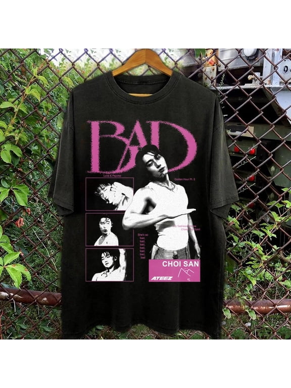 Retro Ateez Choi San Bad Shirt, Ateez Bad Unisex T-Shirt