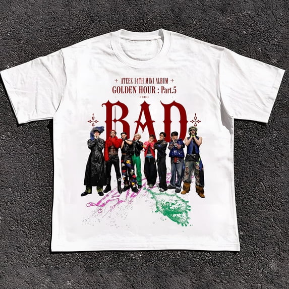 Retro Ateez Golden Hour Part 5 Graphic T-Shirt, Bad Tee