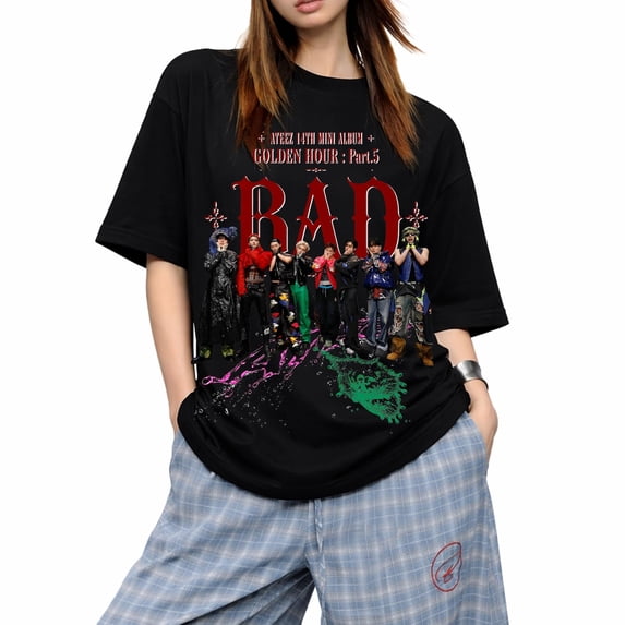 Retro Ateez Golden Hour Part 5 Graphic T-Shirt, Bad Tee