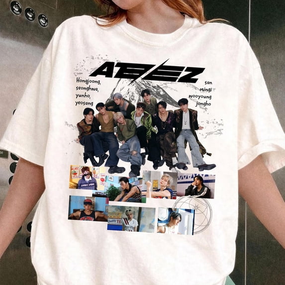 Retro Ateez Golden Hour Part 5 Graphic T-Shirt, in Your Fantasy Unisex Tee