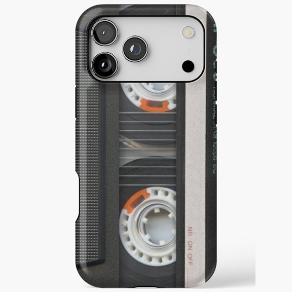 Retro Audio Tape Nostalgic Boombox Music Shell Phone Case for iPhone 11 through 17 Pro Max
