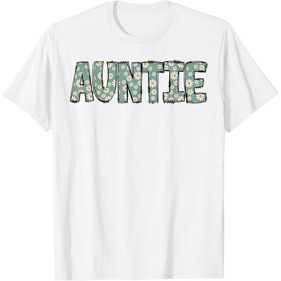 Retro Auntie Colorful Flowers Groovy Daisy Flower T-Shirt