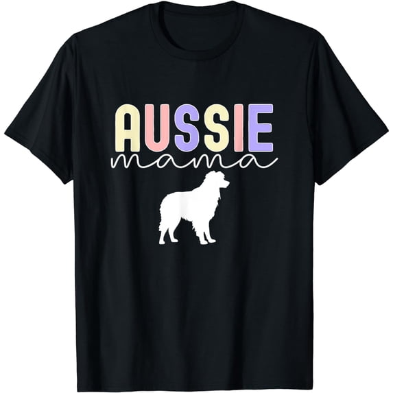 Retro Aussie Mama Mothers Day Australian Shepherd Dog Mom T-Shirt
