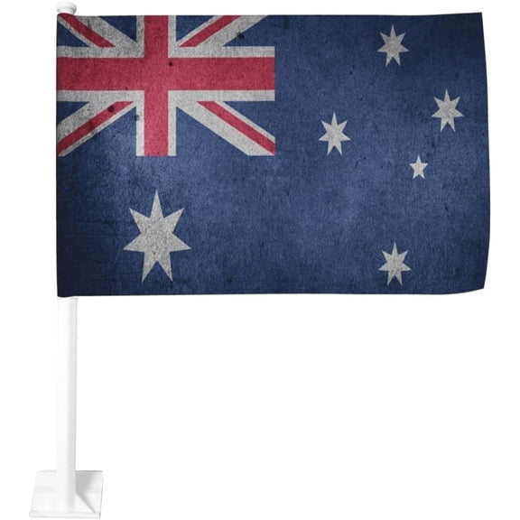 Retro Australia Flag Double Sided Car Flag Car Window Vehicle Flag for Most Vehicle Window 12"X18" Flag