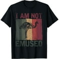 thumbnail image 1 of Retro Australian Flightless Bird I Am Not Emused Funny Emu T-Shirt mens t shirt，black，women，funny，misfits，men，journey，t-shirt, 1 of 4
