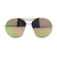thumbnail image 1 of Retro Avant Garde Cropped Round Metal Rim Sunglasses Gold Yellow Mirror, 1 of 4