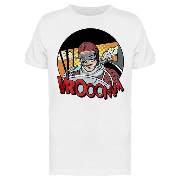 Retro Aviator Man On The Plane T-Shirt Men -Image by Shutterstock, Male 3X-Large
