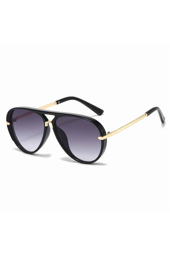 Retro Aviator Sunglasses, UV400 Protection, Unisex PC Frame, Oversized Classic Style