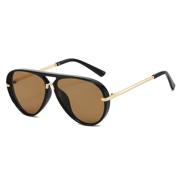 Retro Aviator Sunglasses, UV400 Protection, Unisex PC Frame, Oversized Classic Style