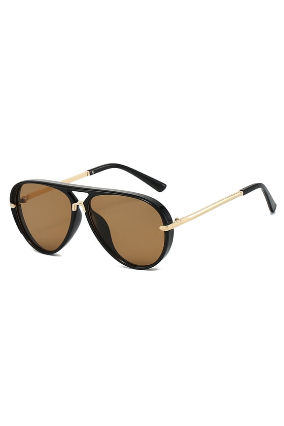Retro Aviator Sunglasses, UV400 Protection, Unisex PC Frame, Oversized Classic Style
