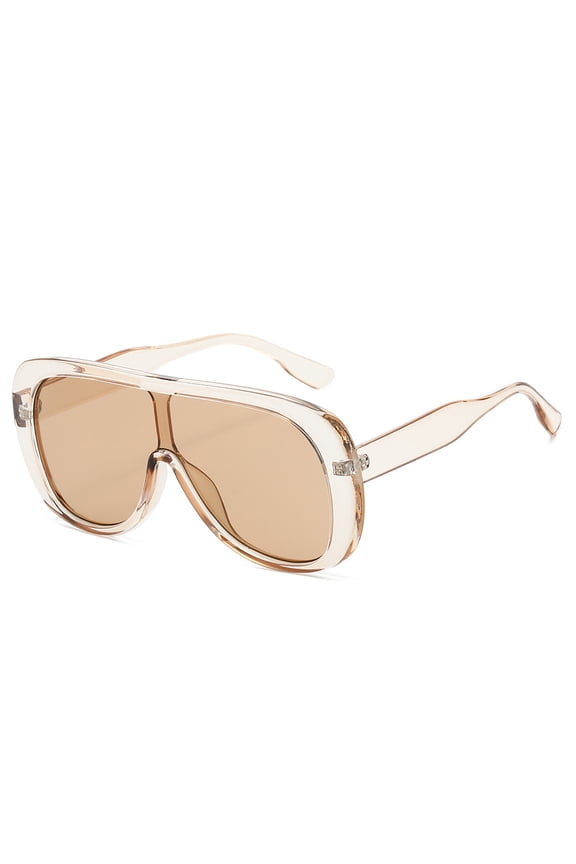 Retro Aviator Sunglasses UV400 Protection Women PC Frame Oversized Fashion Shades