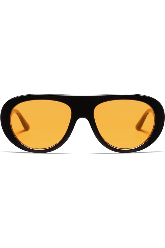 Retro Aviator Sunglasses for Women Chic Classic 70s Vintage Trendy Chunky UV400 Sun Glasses