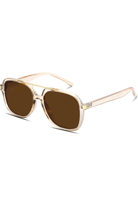 Retro Aviator Sunglasses for Women Men 2026 Square Top Bar Sun Glasses Sunnies 70s Lightweight Shades