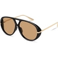 thumbnail image 1 of Retro  Aviator Sunglasses for Women Men Metal 70s Aviators 2026 Fashion Shades for Beach Vacation UV400, 1 of 6