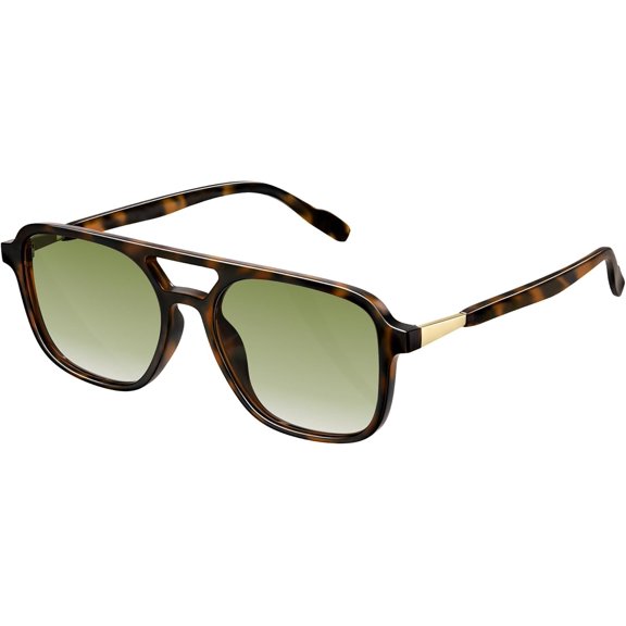 Retro Aviator Sunglasses for Women Men:Polarized Trendy 70s Rectangle Womens Shades Sun Glasses UV Protection