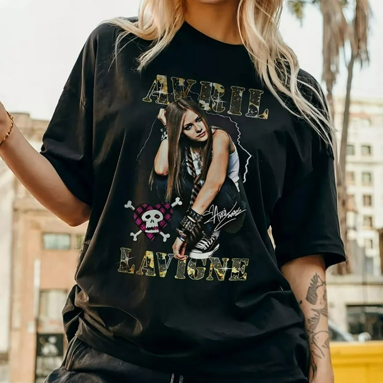 Retro Avril Lavigne T-Shirt Pop Punk Music T Shirt - Walmart.com