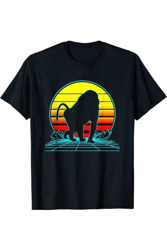Retro Baboon Vaporwave T-Shirt