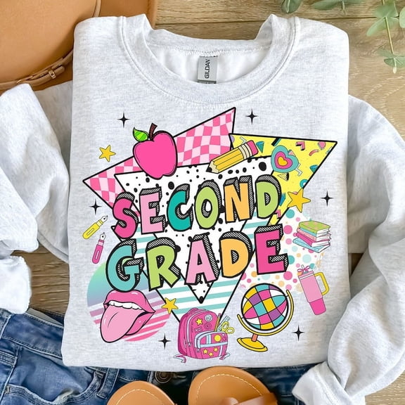 Retro Back to School Sweatshirt, First Day Of School Sweatshirt, Retro Kindergarten Sweatshirt, School Sweatshirt, First/Second/Third Grade Shirt, Teacher Sweatshirt BTO04