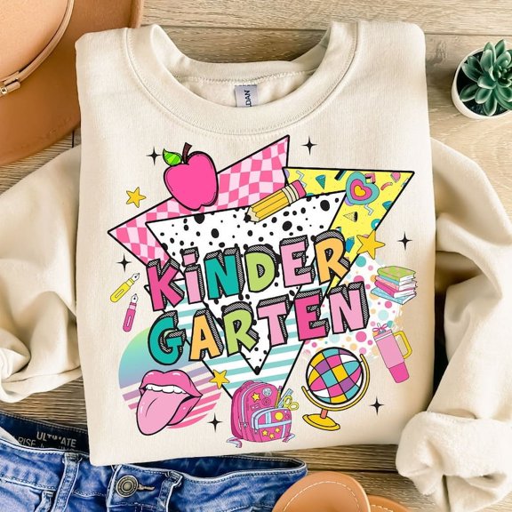 Retro Back to School Sweatshirt, First Day Of School Sweatshirt, Retro Kindergarten Sweatshirt, School Sweatshirt, First/Second/Third Grade Shirt, Teacher Sweatshirt BTO05