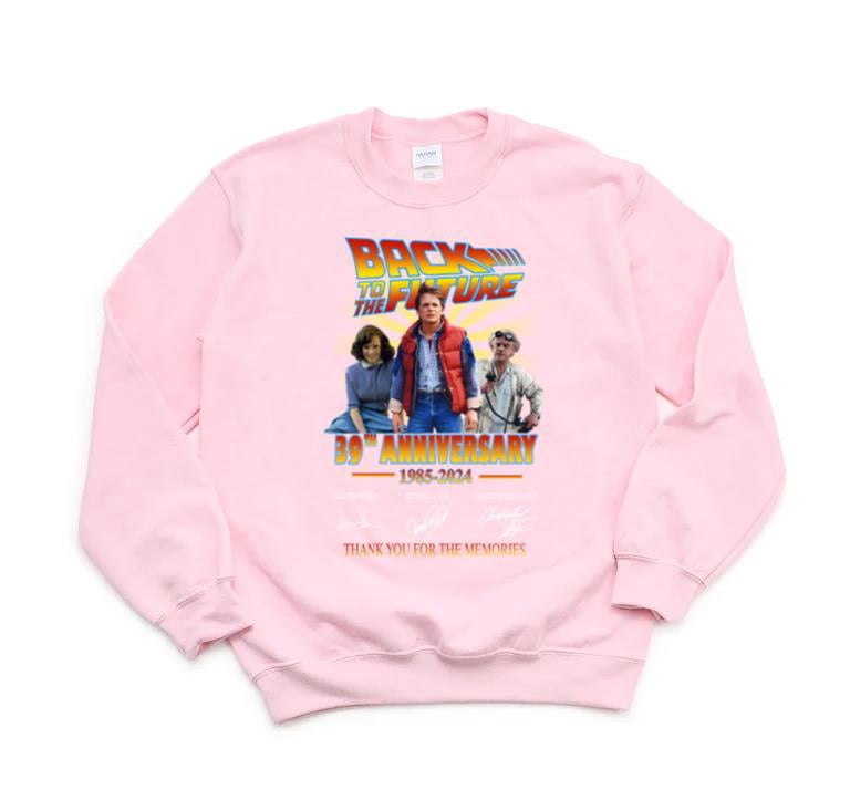Back To The Future Official Flying DeLorean Sweatshirt - Licensed Apparel, Lightweight Fleece