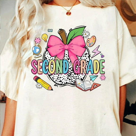 Retro Back to School T-Shirt Bundle, Coquette Pencil Kindergarten Pre-K 1st 2nd 3rd Grade Shirts, First Day Teacher Student Outfit