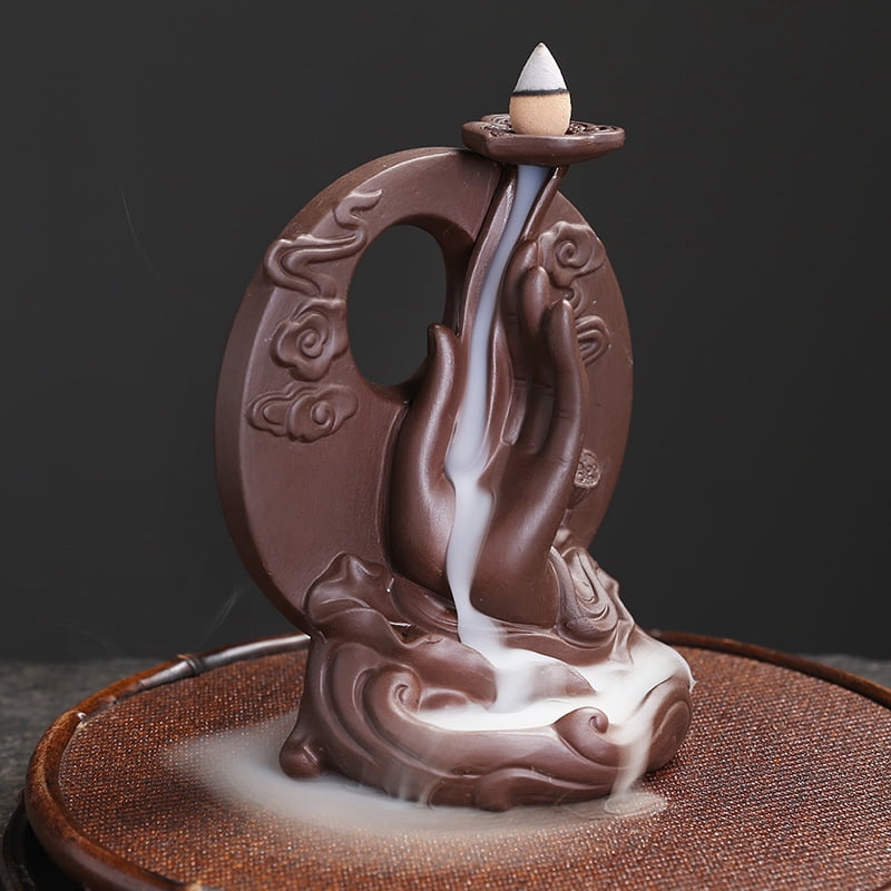 Retro Backflow Incense Burner Creative Incense Burner Backflow Censer Incense Burner Buddhism Incense Holders Home Decoration for Tea Ceremony Home Office Aromatherapy Ornament