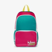 Igloo 20 can Retro Backpack Water Cooler, Pink and Jade Green
