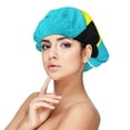 thumbnail image 1 of Retro Bahamas Flag Satin Bonnet Adjustable Hair Bonnet For Sleeping Hair Bonnets For Women Curly Natural Hair, 1 of 8
