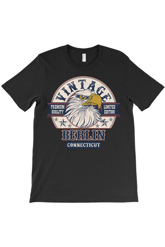 Retro Bald Eagle Berlin Connecticut Vintage Limited Edition Themed H184 Unisex T-Shirt, Up to 5XL Available
