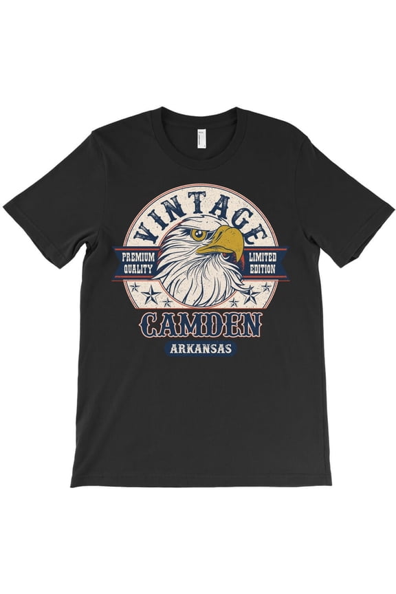 Retro Bald Eagle Camden Arkansas Vintage Limited Edition Themed Themed H204 Unisex T-Shirt, Up to 5XL Available