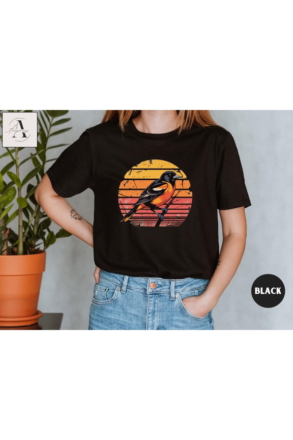 Retro Baltimore Bird Lover Shirt Unisex Vintage Graphic Tee Maryland Pride Gift for Men Women