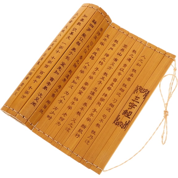 Retro Bamboo Book Model Creative Bamboo Book Decor Photography Stage Prop Vintage Bamboo Book Decor Desktop Bamboo Ornament Children Performance Supply