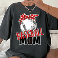 thumbnail image 1 of Retro Bandana Baseball Mom Graphic Tee, 1 of 5