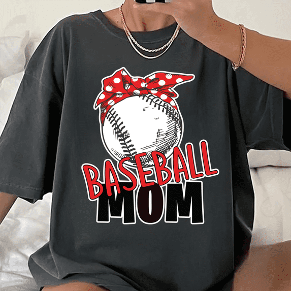 Retro Bandana Baseball Mom Graphic Tee
