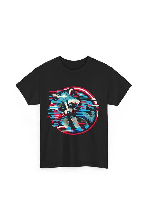 Retro Bandit Mask Critter Graphic Cozy Casual Wear Animal Gift Unisex T-Shirt, up to Size 5XL