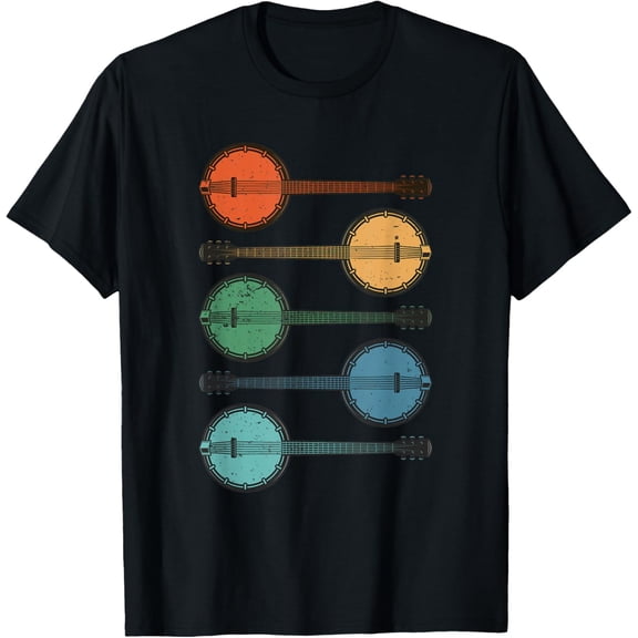 Retro Banjos Vintage Banjo American Bluegrass Country Music T-Shirt