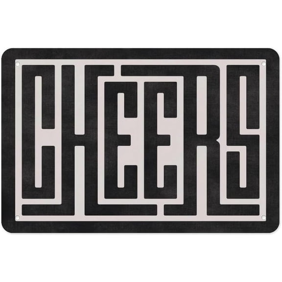 Retro Bar Cart Cocktail Metal Sign Poster Print, Bar Wall Decor, Minimalist Wall Art, Home Decor, Whiskey, Wine, Beer Gift 8 x 12 Inch