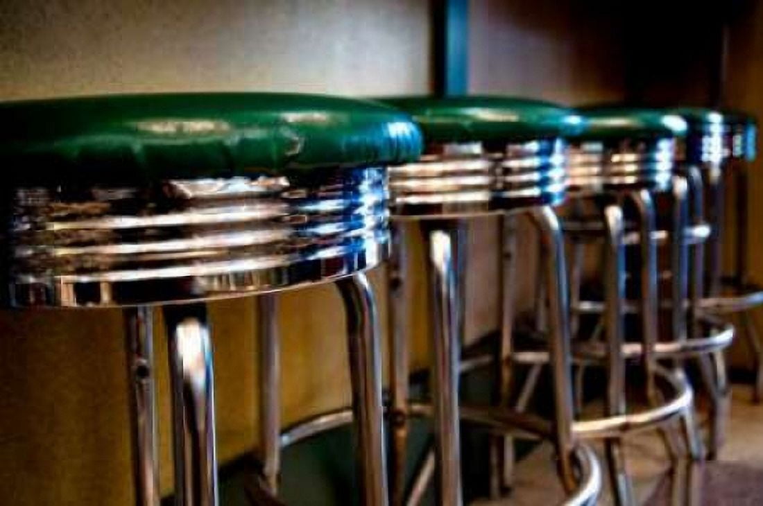 Retro Bar Stools I Canvas Art - Erin Berzel (20 x 28)