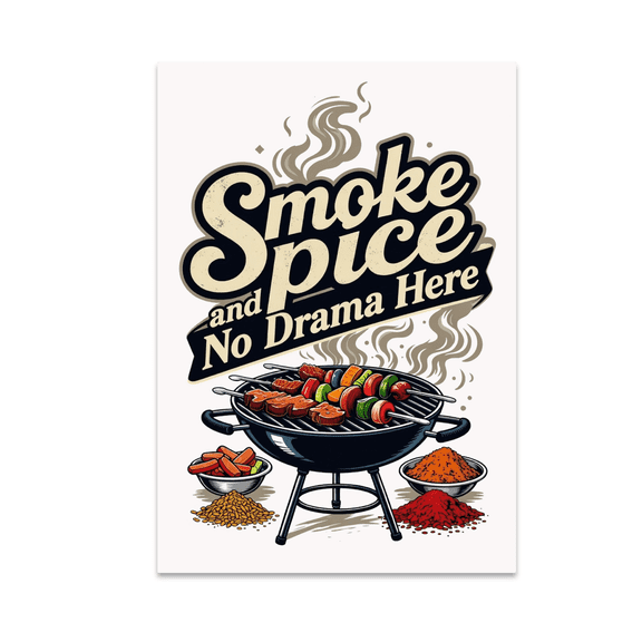 Retro Barbecue Art - BBQ Fans - 13x19 Poster Print