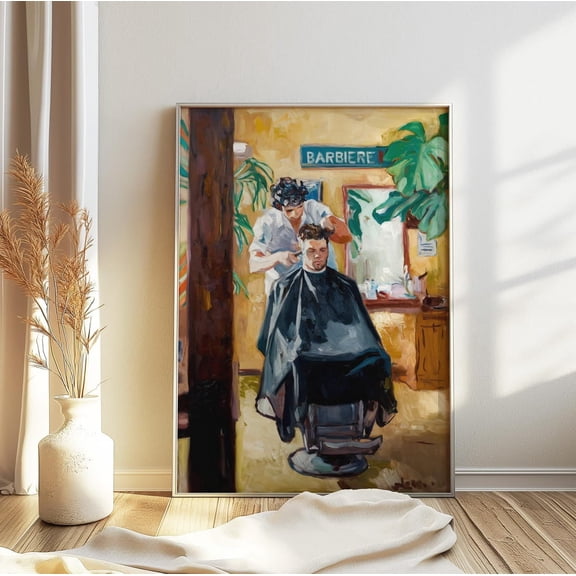 Retro Barbershop Hairdresser Poster, Poster Home Decor , Poster Print Only