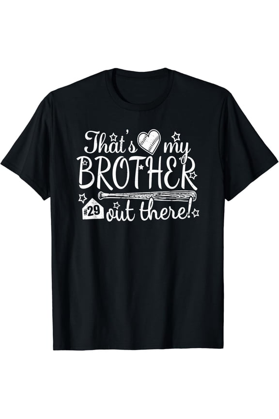 Retro Baseball Brother Support T-Shirt Funny Game Day Apparel Sports Fan Graphic Tee