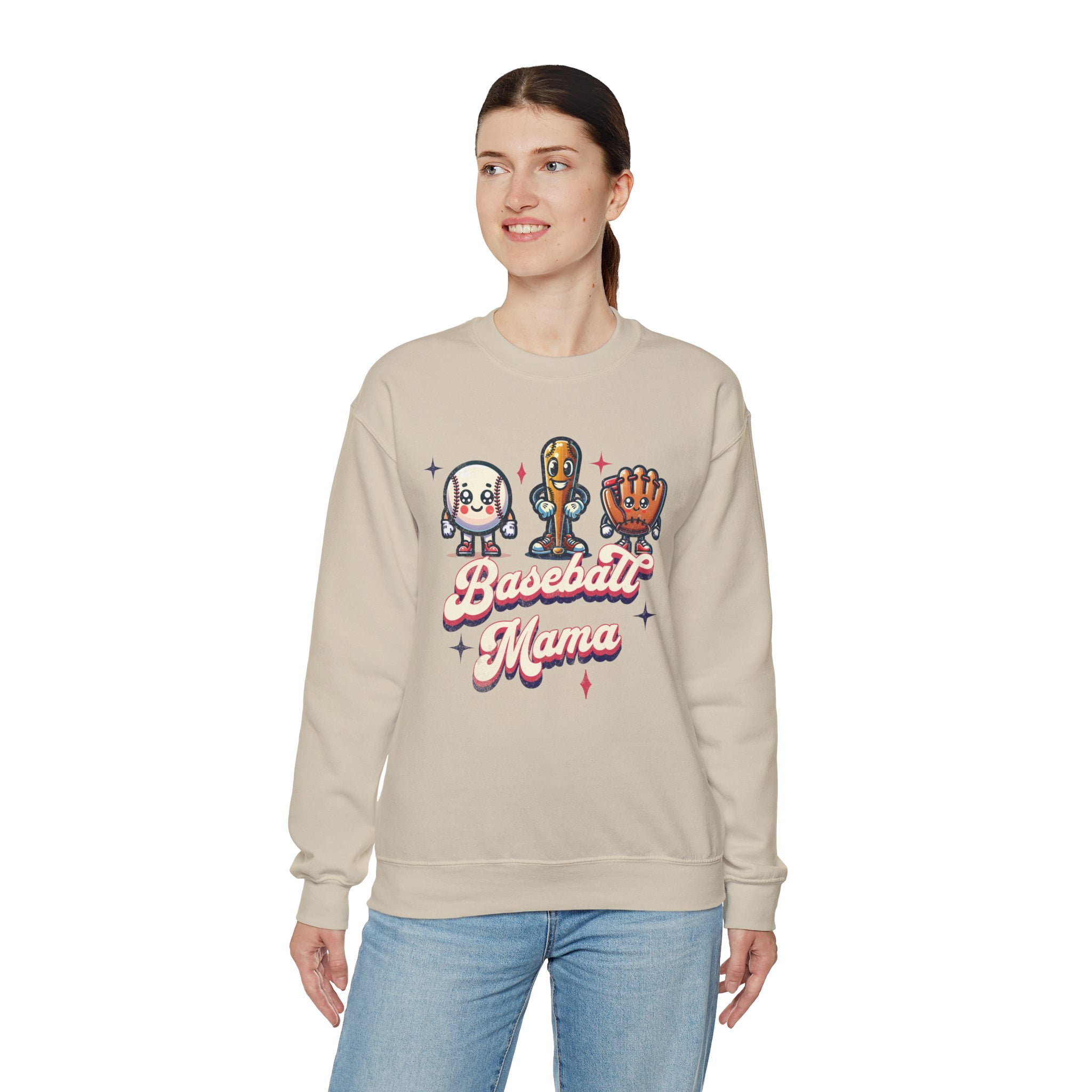 Retro Baseball Mama Sweatshirt Baseball Mom Sports Sweatshirt Walmart