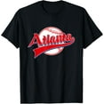 thumbnail image 1 of Retro Baseball Player Lover Atlanta Distressed Game Day T-Shirt, 1 of 3