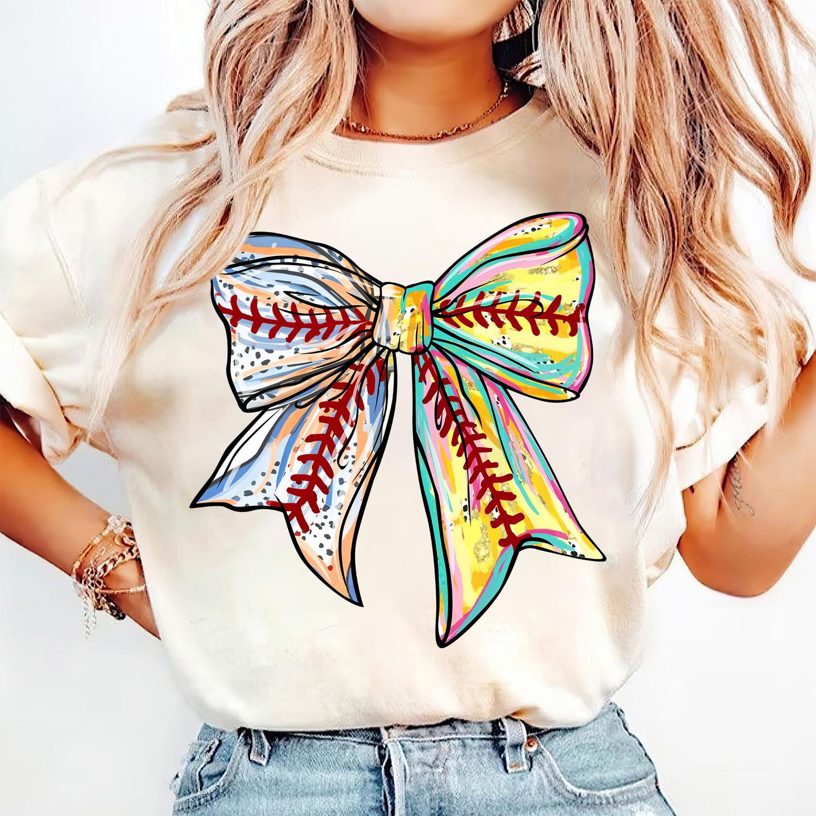 Retro Baseball Softball Game Day T-Shirt, Brushstroke Softball Coquette Tee, Game Day Baseball Shirt, Raising Ballers Softball Mama Shirt