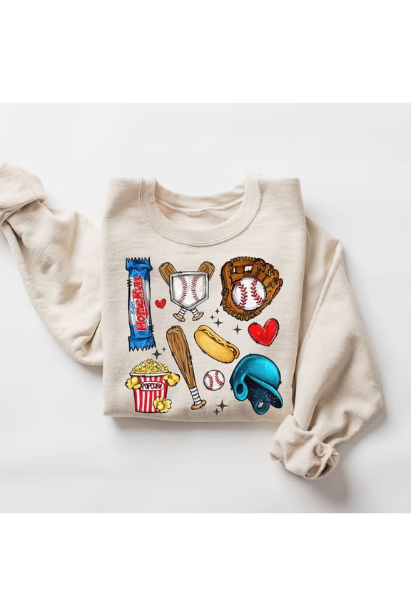 Retro Baseball Sweater, Baseball Season & Game Day , Perfect Baseball Mama, Full size S-5XL