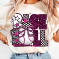 thumbnail image 1 of Retro Baseball T-Shirt, Baseball Mom T-Shirt, Coquette Bow T-Shirt, Baseball Mama T-Shirt, Pink Baseball T-Shirt, 1 of 5