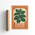 thumbnail image 1 of Retro Basil Botanical Kitchen Farmhouse Decor Poster, Unframed Canvas 16x20in, 1 of 4