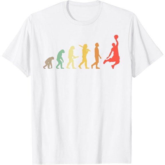 Retro Basketball Evolution Gift For Basketball Players T-Shirt